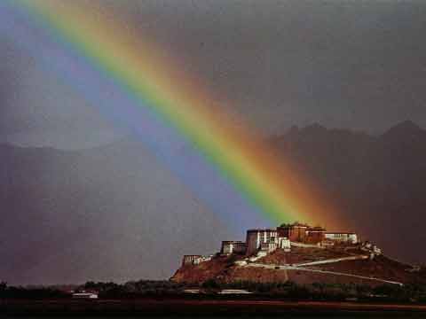 
Rainbow over Potala Palace - My Tibet (Galen Rowell) book
